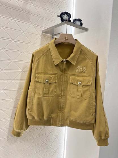 Lapel denim jacket and skirt set