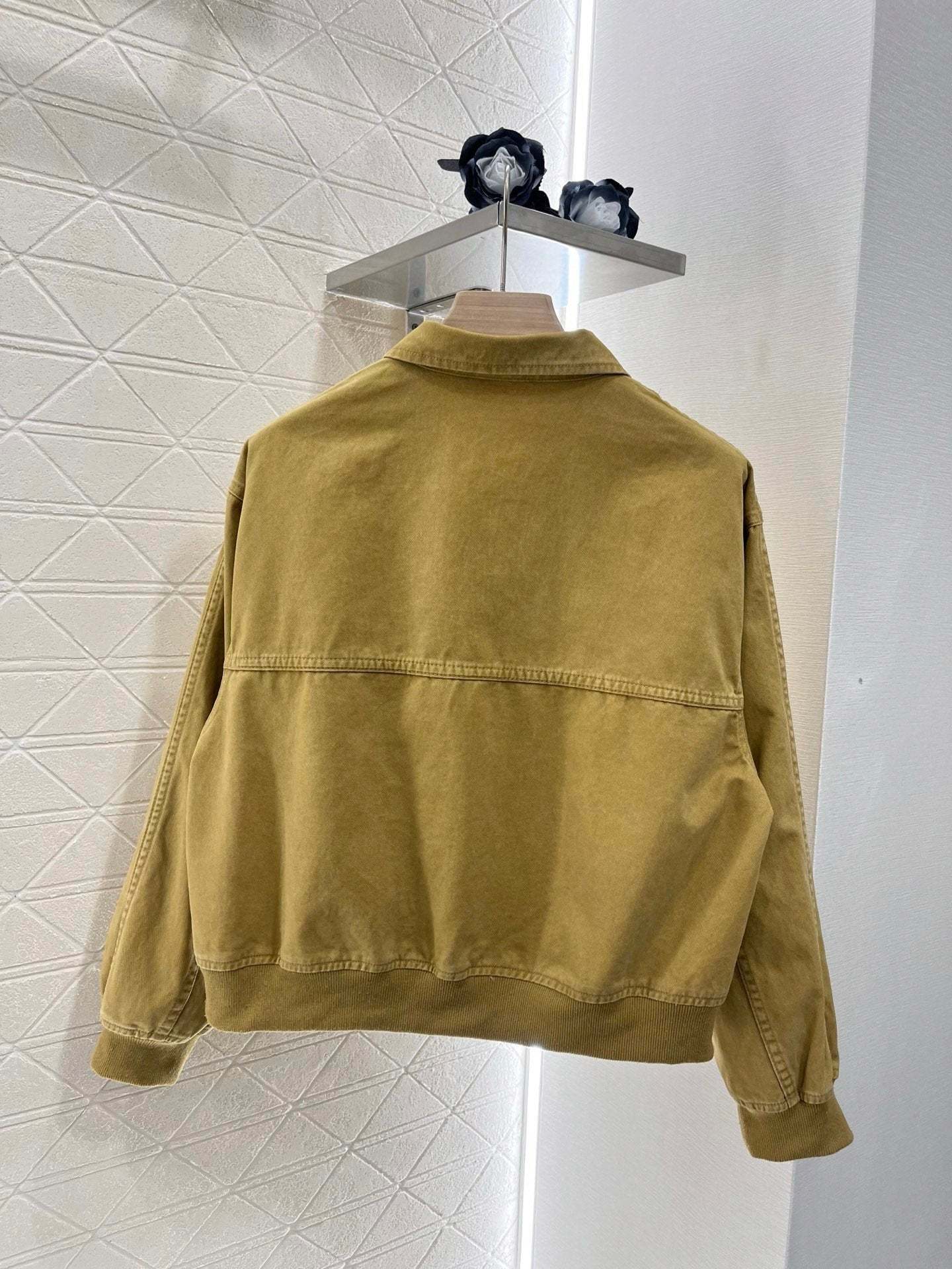 Lapel denim jacket and skirt set