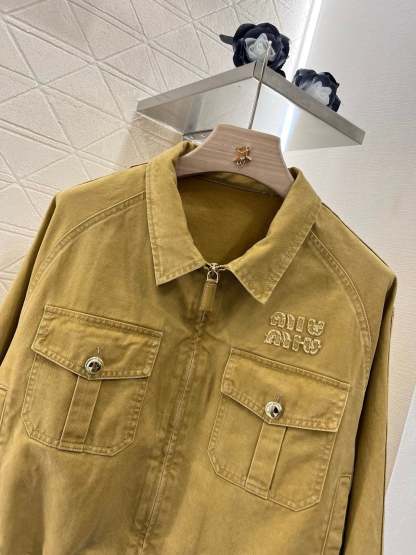 Lapel denim jacket and skirt set