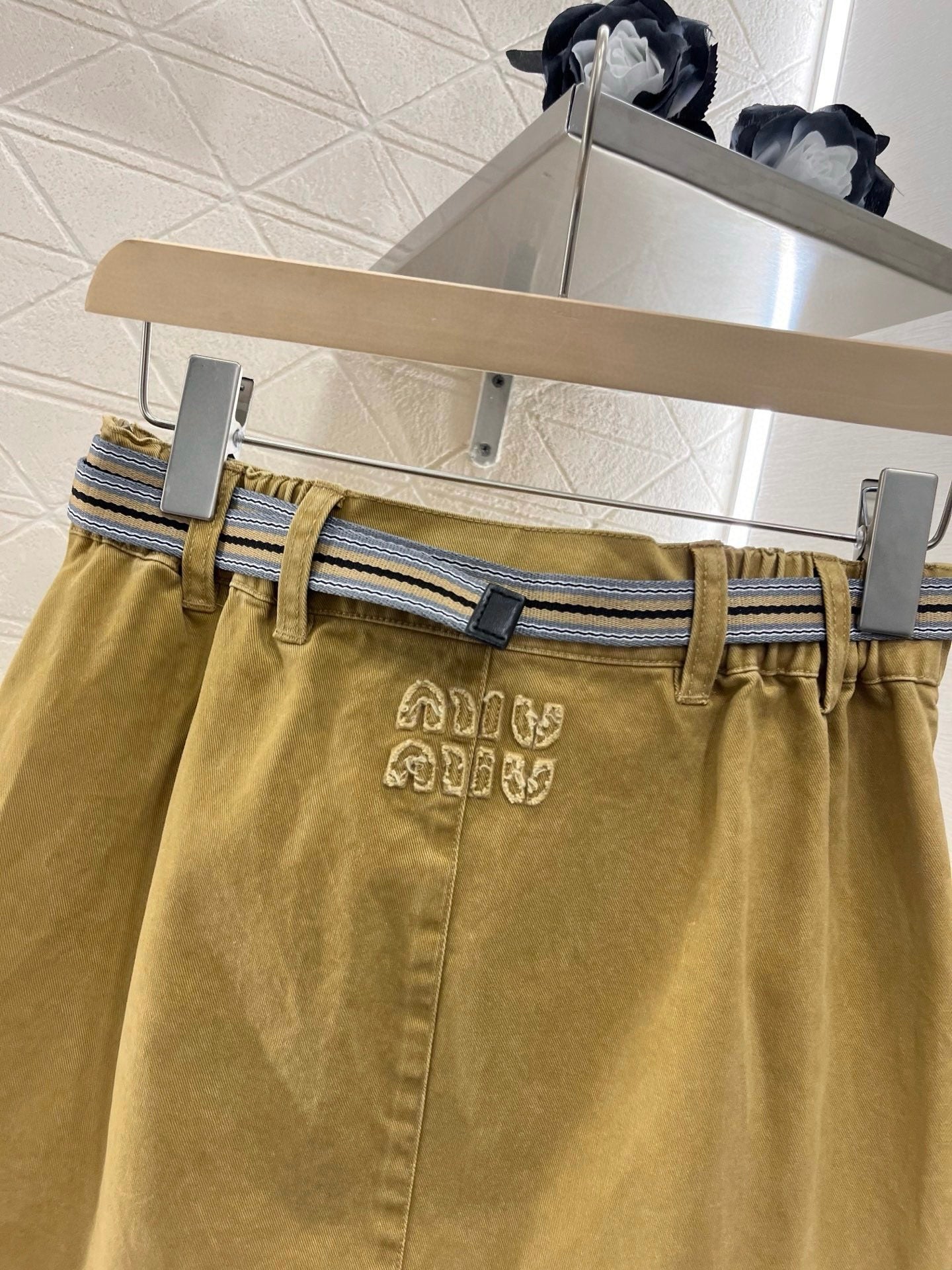 Lapel denim jacket and skirt set