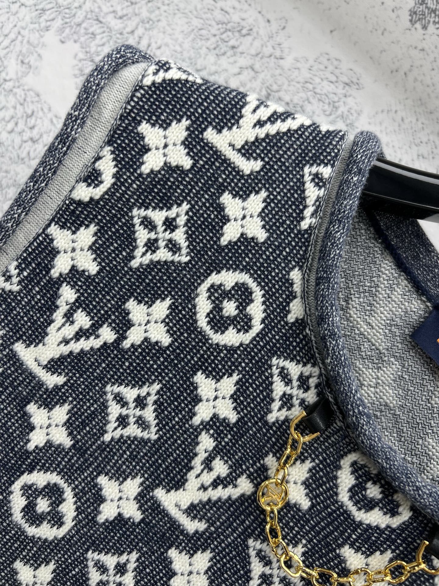 Louis Vuit2025SS Classic Old Flower Jacquard Knit Dress