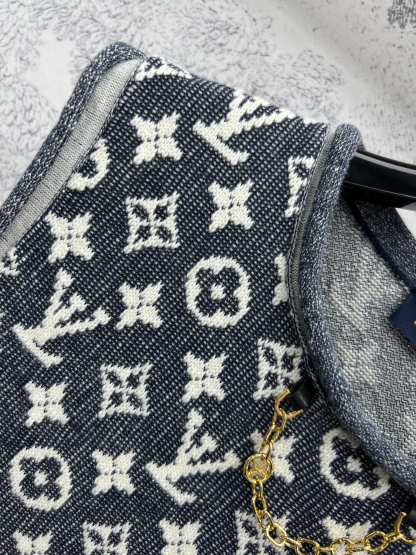 Louis Vuit2025SS Classic Old Flower Jacquard Knit Dress