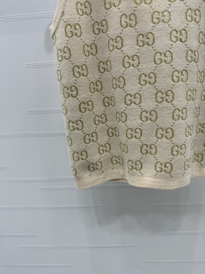 GUCC25SS Jacquard Knit Vest