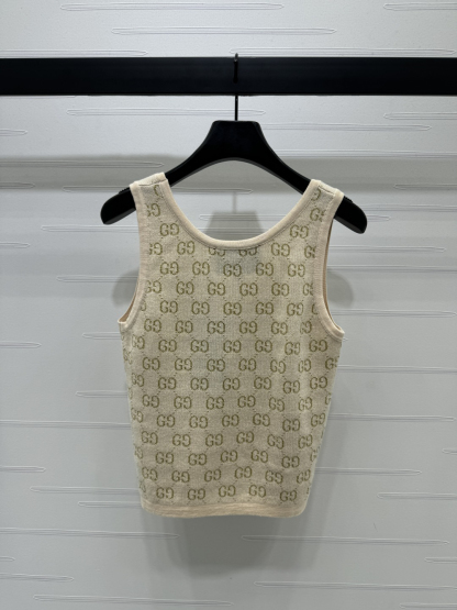 GUCC25SS Jacquard Knit Vest