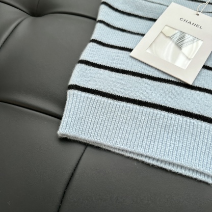 CHANE Blue and Black Striped Camisole Tank Top