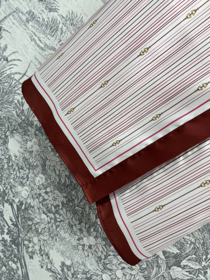 GUCC25SS Striped Saddle Button Pattern Half Skirt