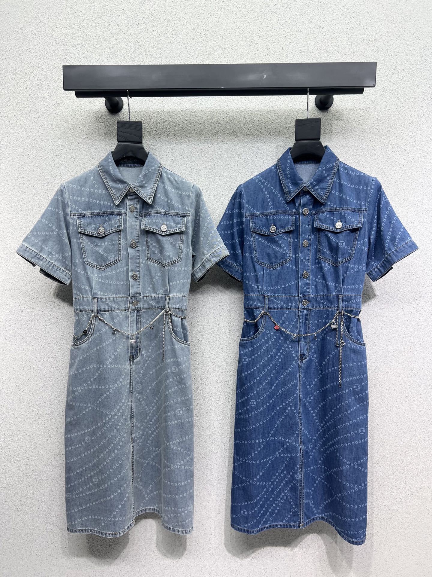 CHANE Denim Short Sleeve Dress