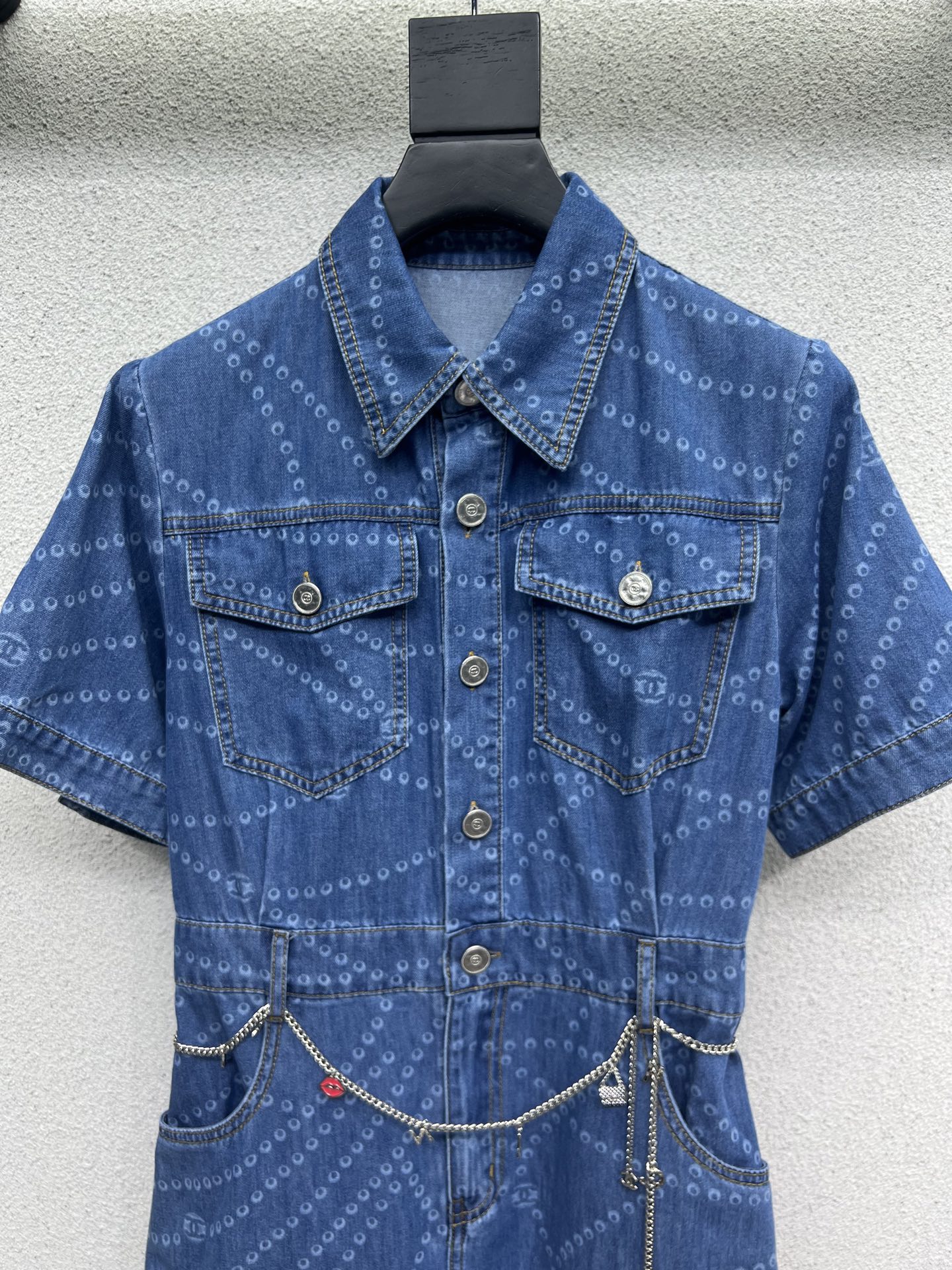 CHANE Denim Short Sleeve Dress