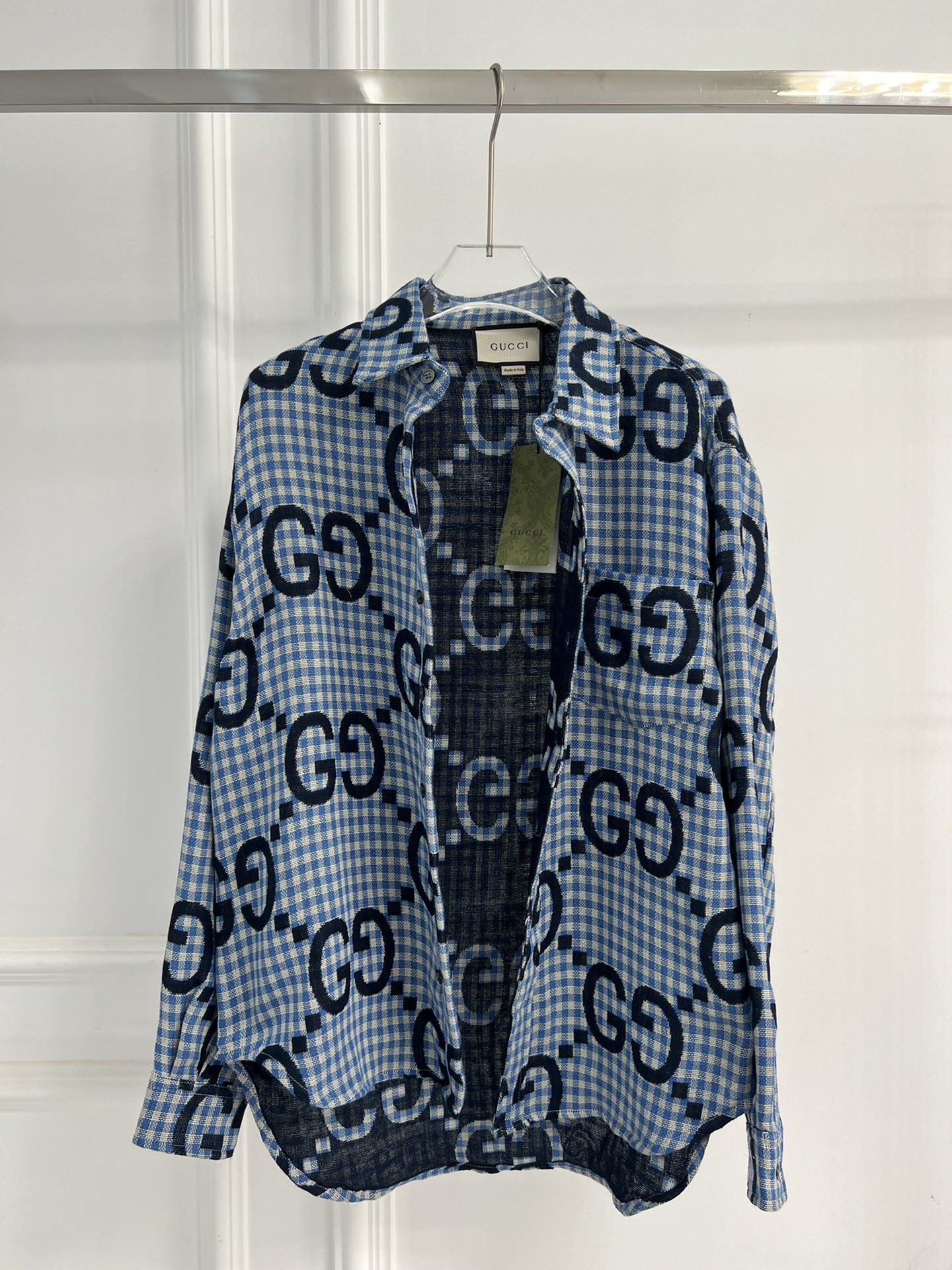 GUCC jacquard all-over print shirt