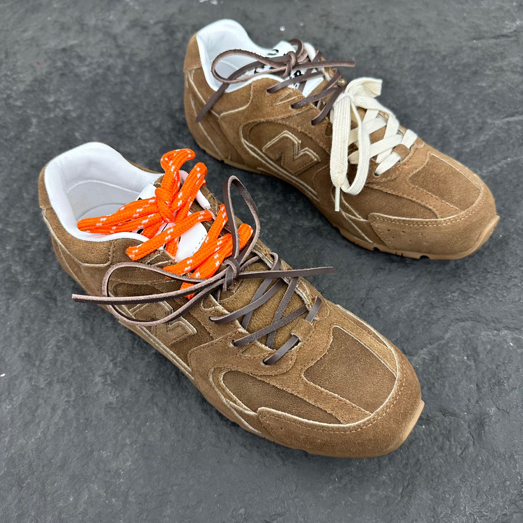 NEW BA x Miu suede sneakers