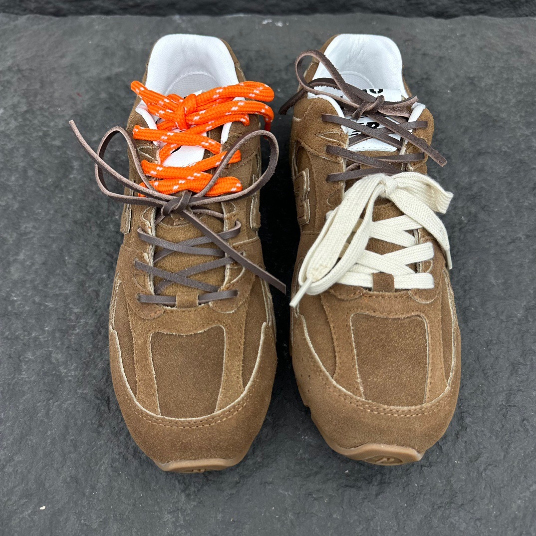 NEW BA x Miu suede sneakers