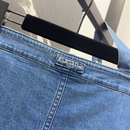 DIO25SS Asymmetrical Back Bandage Sheath Denim Skirt