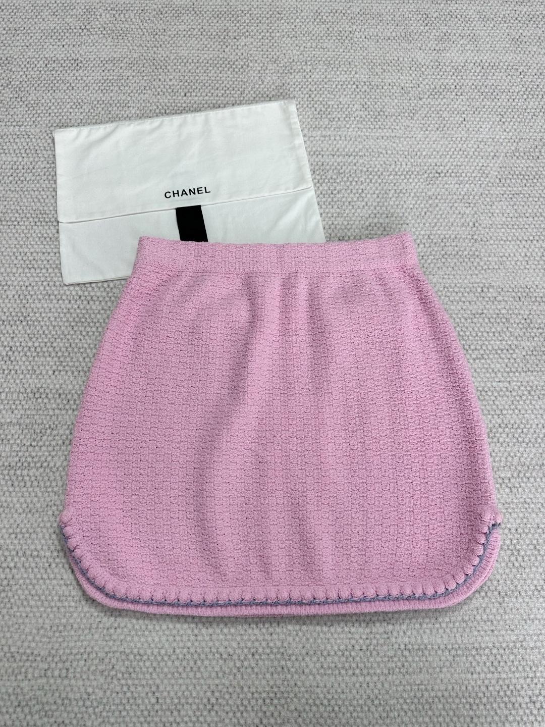 CHANE25SS Woven Trim Half Skirt