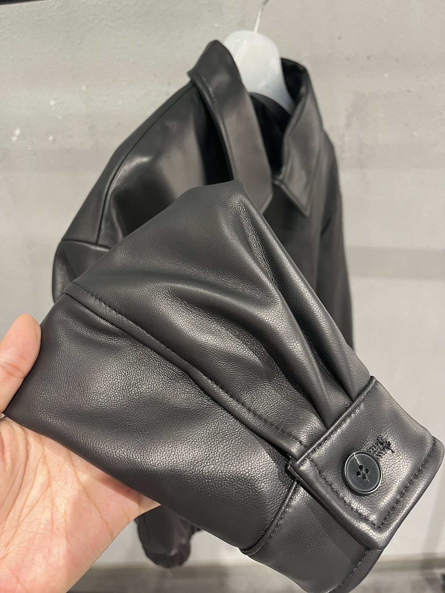 PRAD sheepskin wide version short baseball jacket