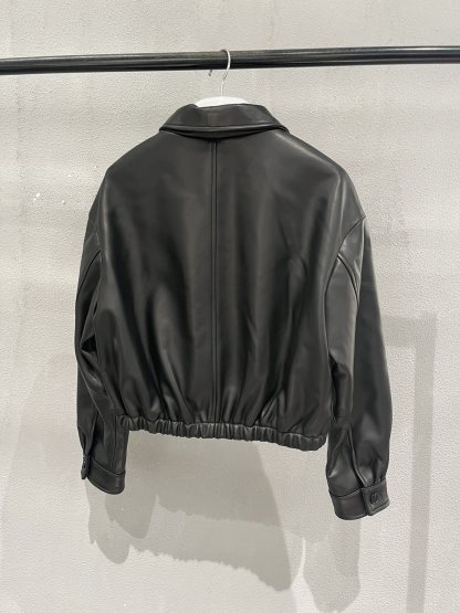 PRAD sheepskin wide version short baseball jacket