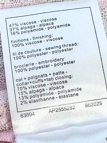 CHNEL Pink Diamond Button Sequin Cardigan