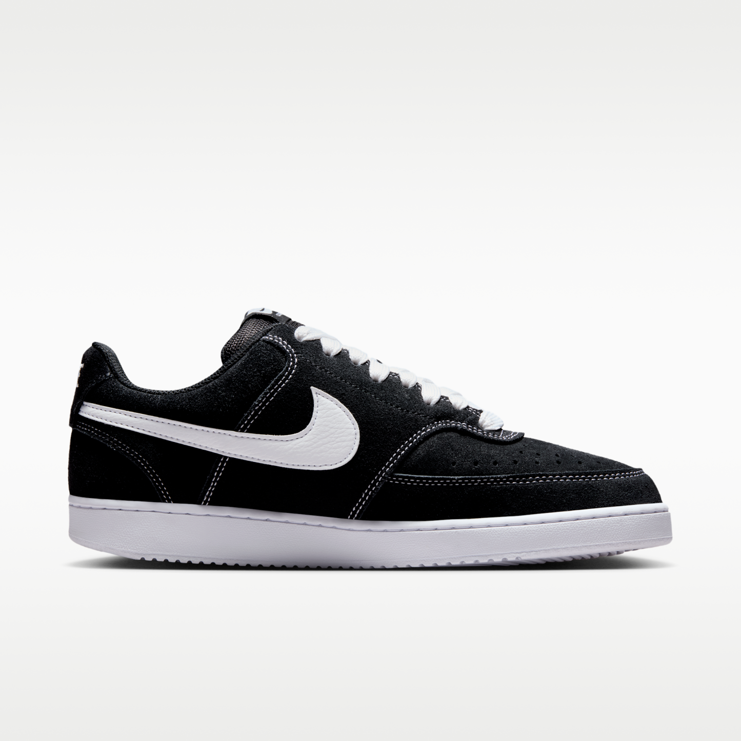 Nike Court Vision Low FL - Μαύρο/Λευκό - 3