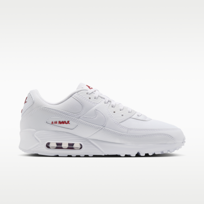 Nike Air Max 90 - Λευκό/Tough Red/Λευκό - 3