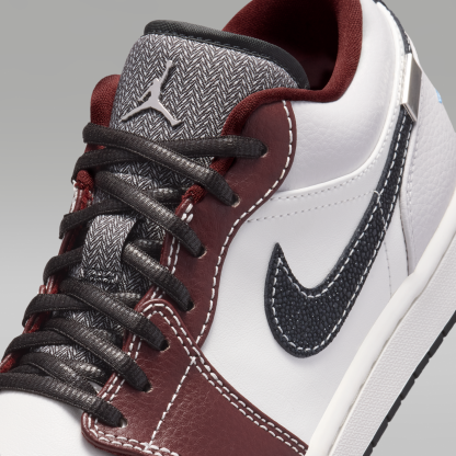 Air Jordan 1 Low - Summit White/Summit White/Mystic Dates/Μαύρο - 7