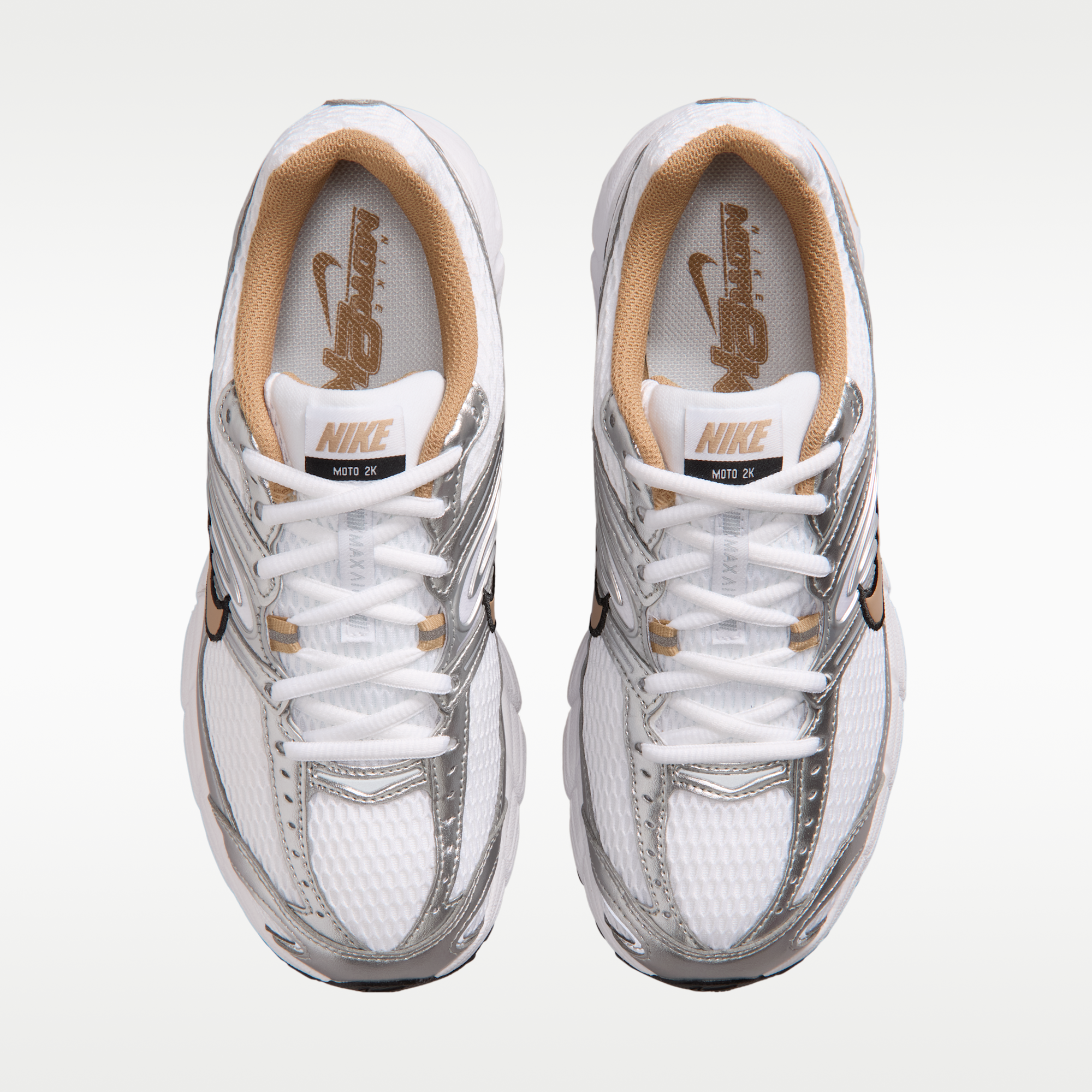 Nike Air Max Moto 2K - Λευκό/Metallic Silver/Μαύρο/British Khaki - 4