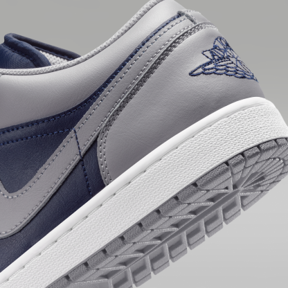 Air Jordan 1 Low - Tech Grey/Λευκό/College Navy - 8