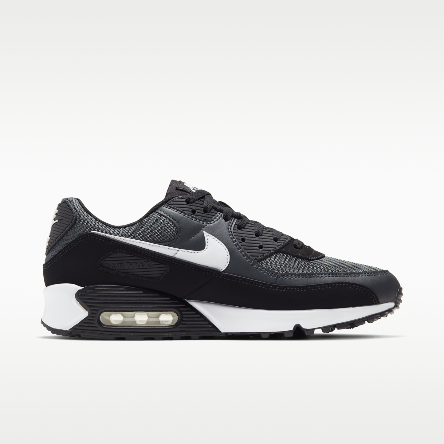 Nike Air Max 90 - Iron Grey/Dark Smoke Grey/Μαύρο/Λευκό - 3