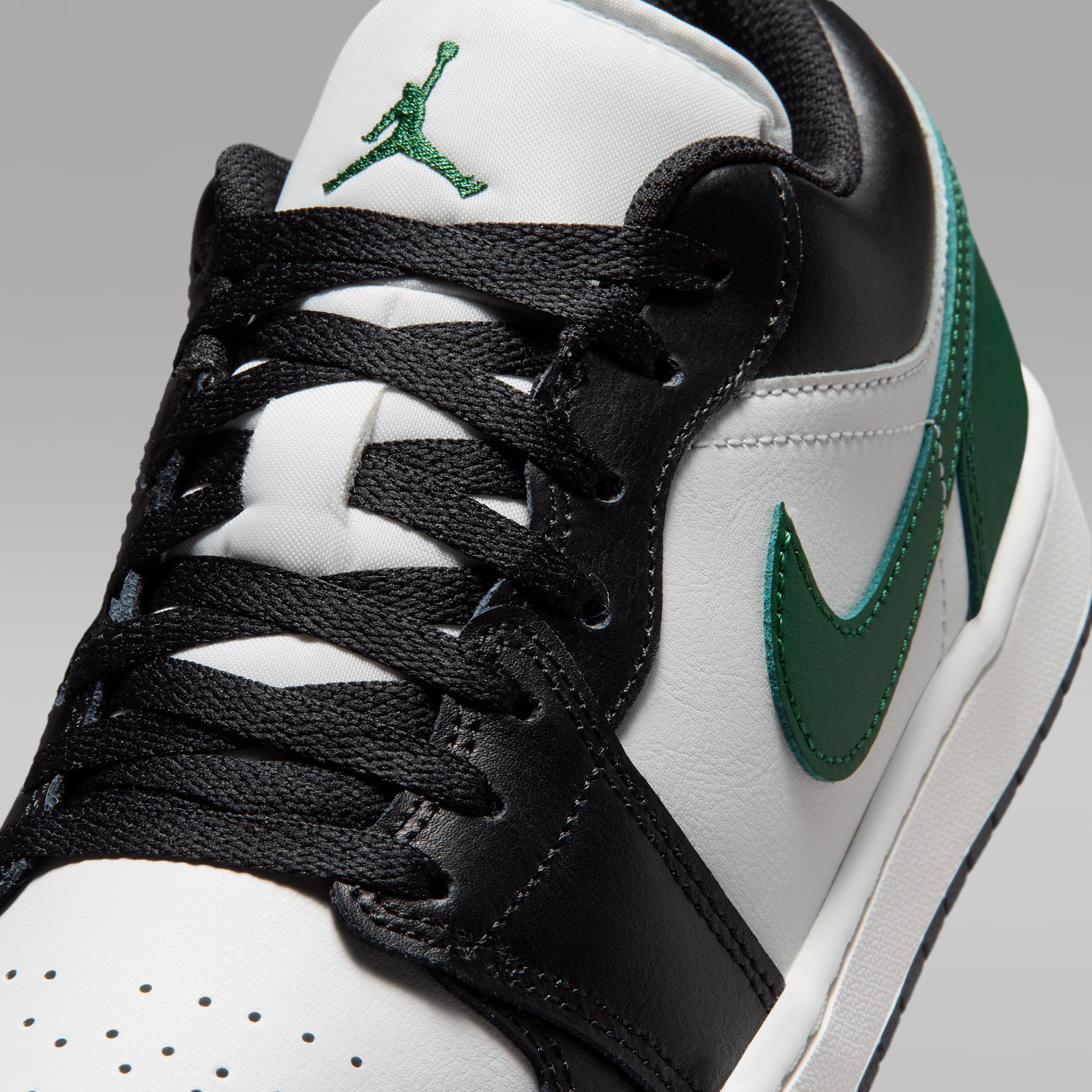Air Jordan 1 Low - Μαύρο/Gorge Green/Summit White - 7