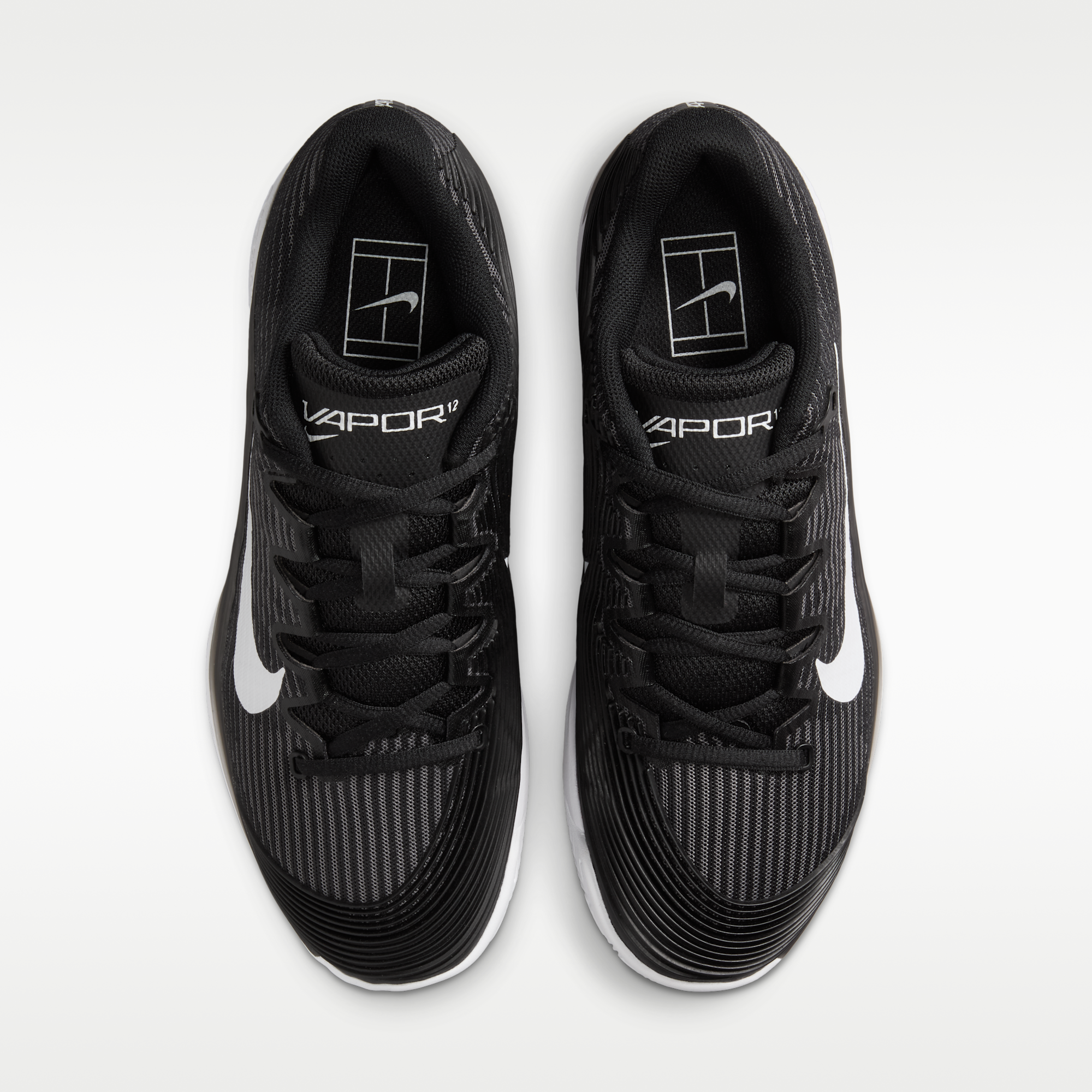 Nike Vapor 12 - Μαύρο/Dark Smoke Grey/Λευκό - 4