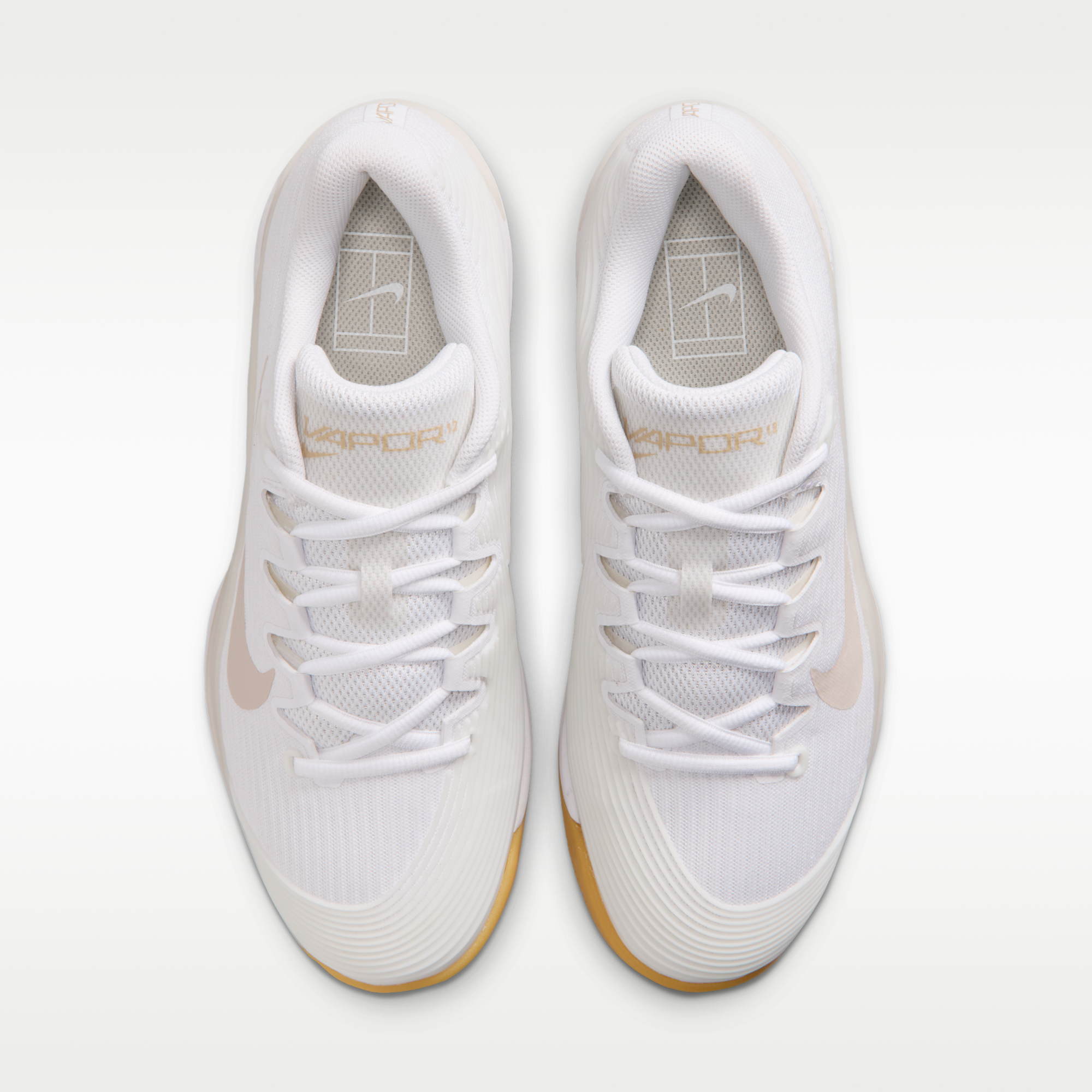 Nike Vapor 12 - Λευκό/Summit White/Linen/Light Orewood Brown - 4