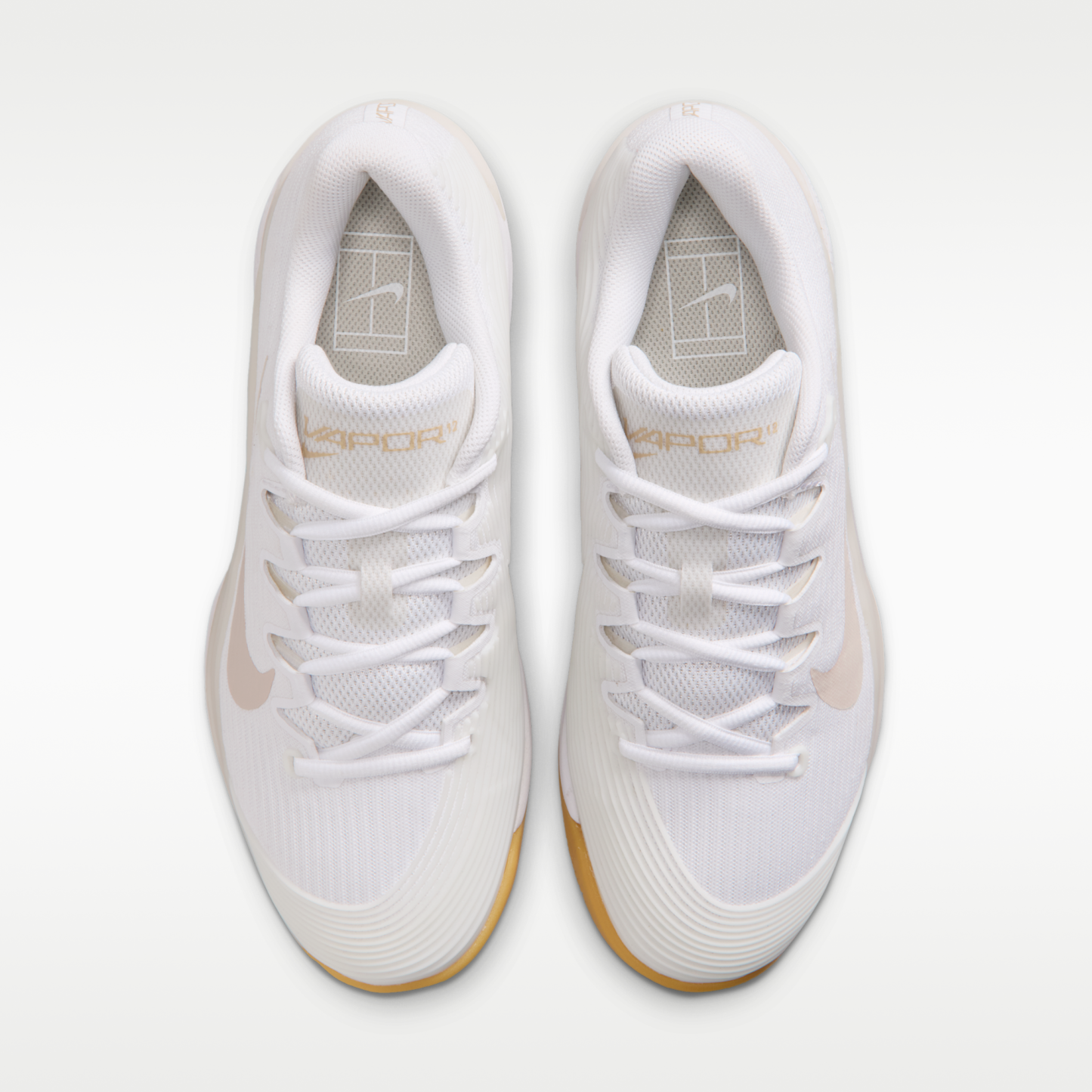 Nike Vapor 12 - Λευκό/Summit White/Linen/Light Orewood Brown - 4
