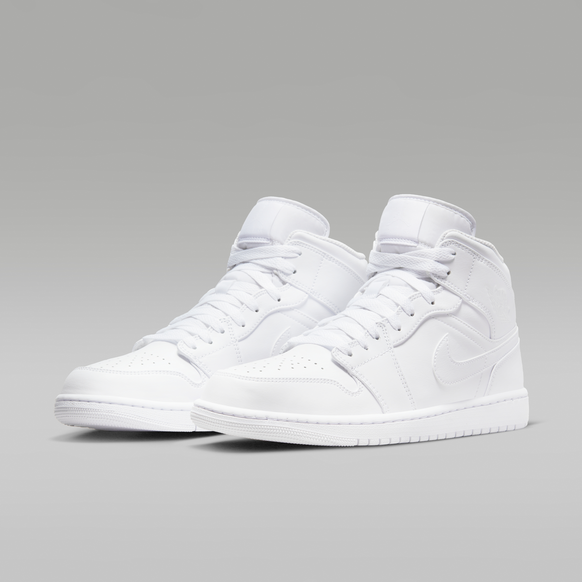 Air Jordan 1 Mid - Λευκό/Λευκό/Λευκό - 5