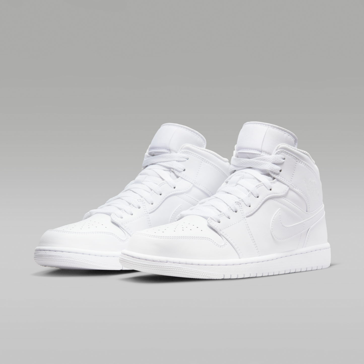 Air Jordan 1 Mid - Λευκό/Λευκό/Λευκό - 5