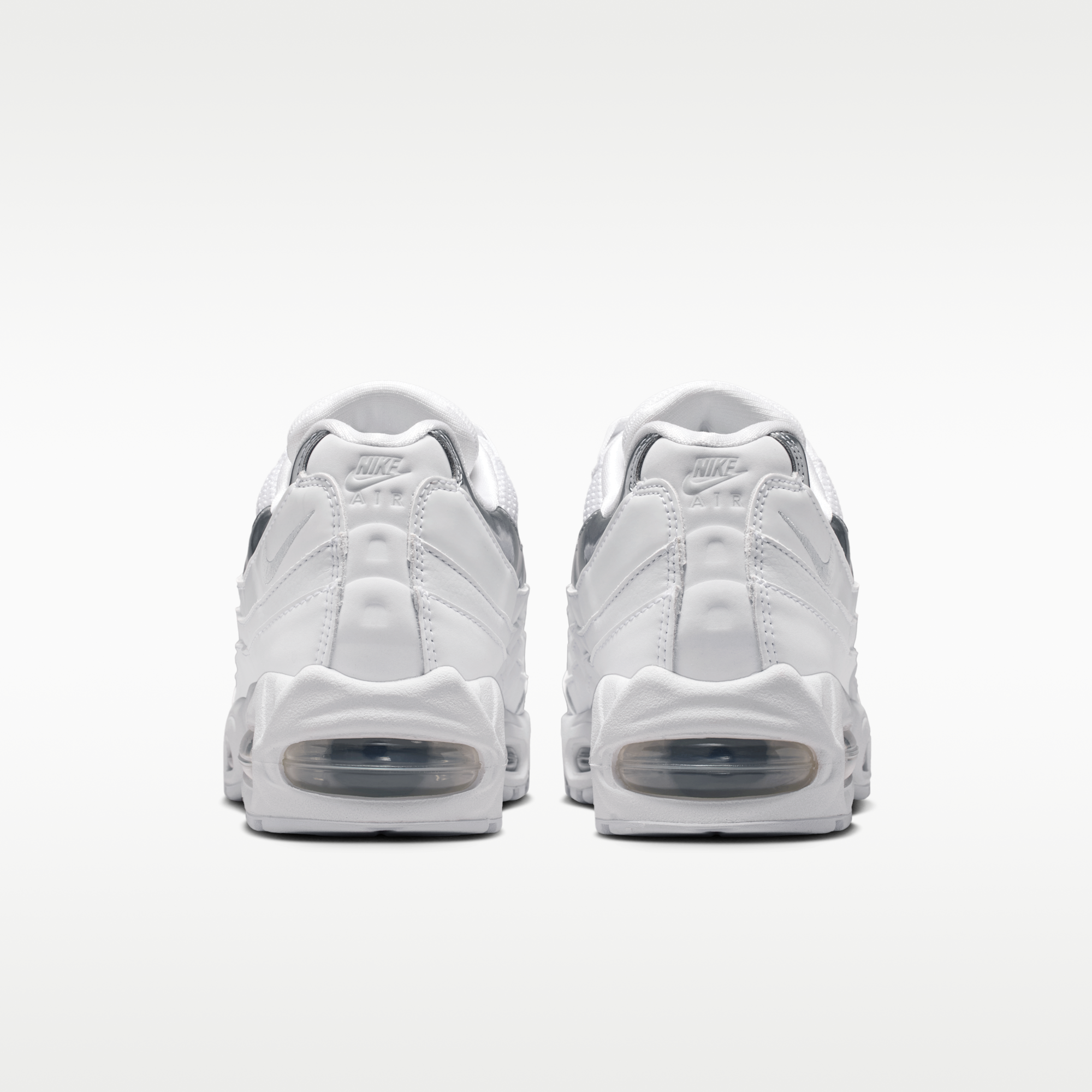 Nike Air Max 95 Big Bubble - Λευκό/Light Charcoal/Metallic Silver/Pure Platinum - 6