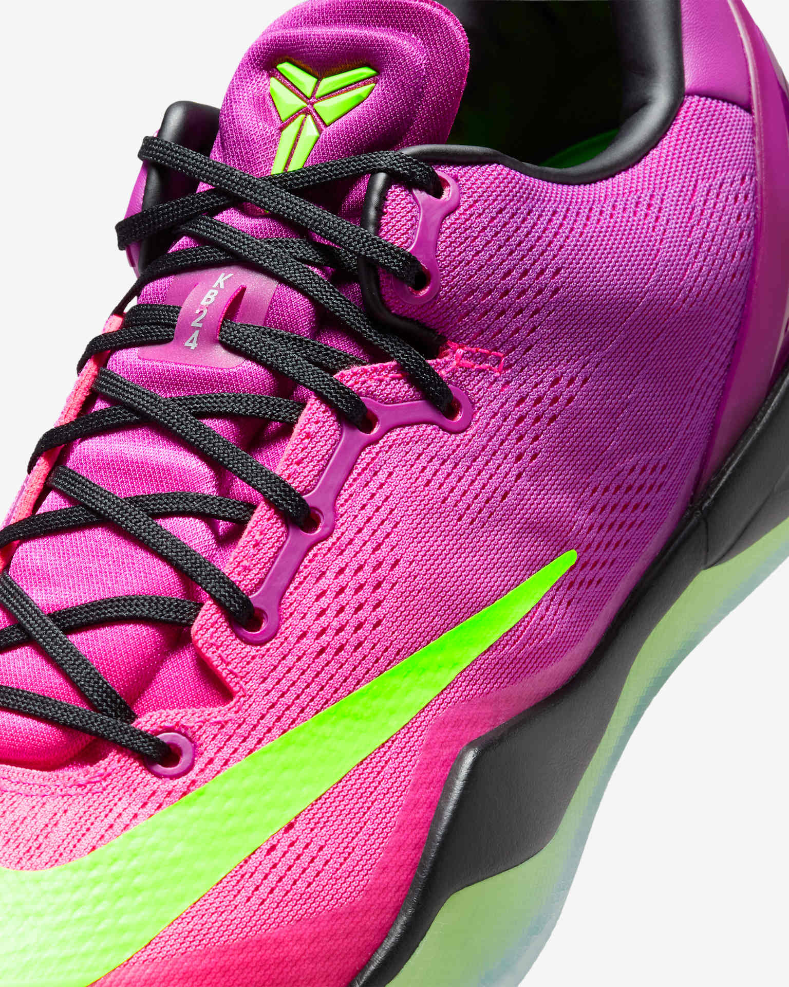 Kobe 8 Protro "Mambacurial" - Red Plum/Pink Flash/Electric Green - 8
