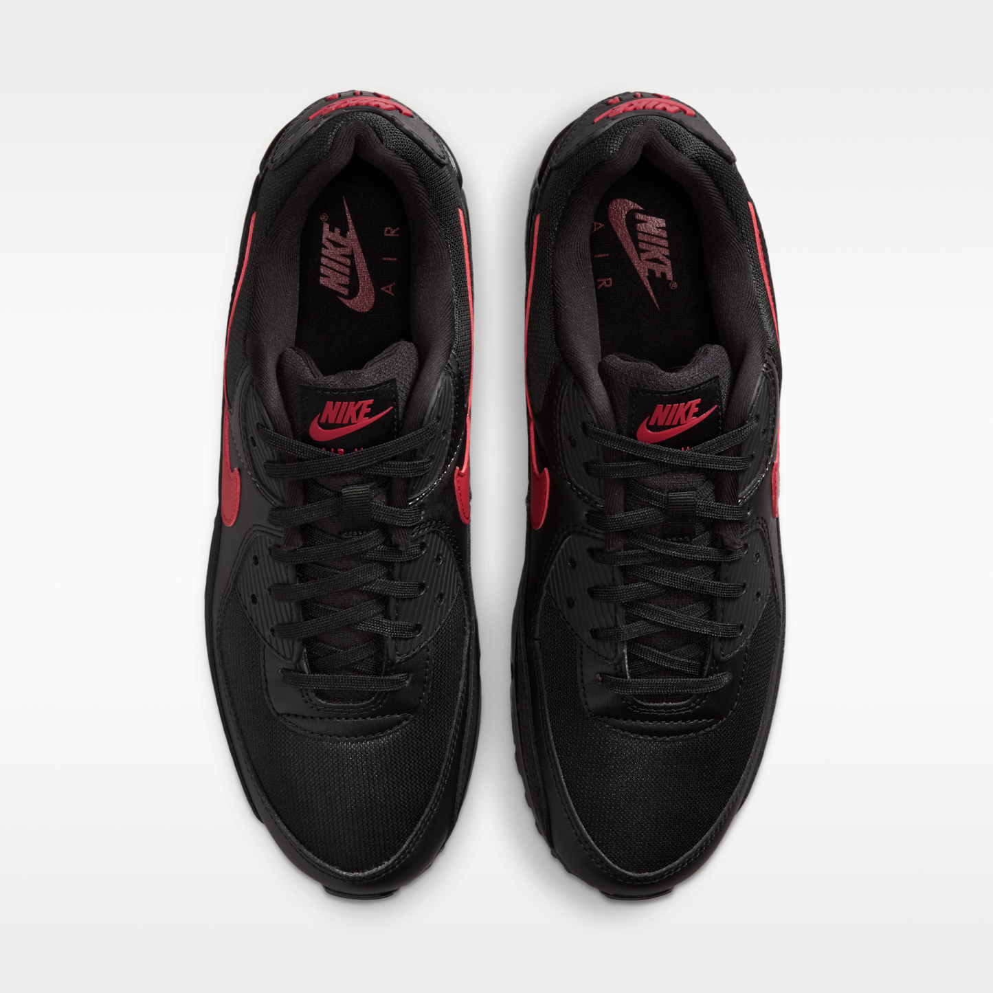 Nike Air Max 90 - Μαύρο/Μαύρο/Tough Red - 4