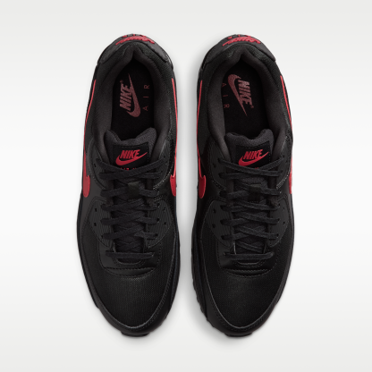 Nike Air Max 90 - Μαύρο/Μαύρο/Tough Red - 4