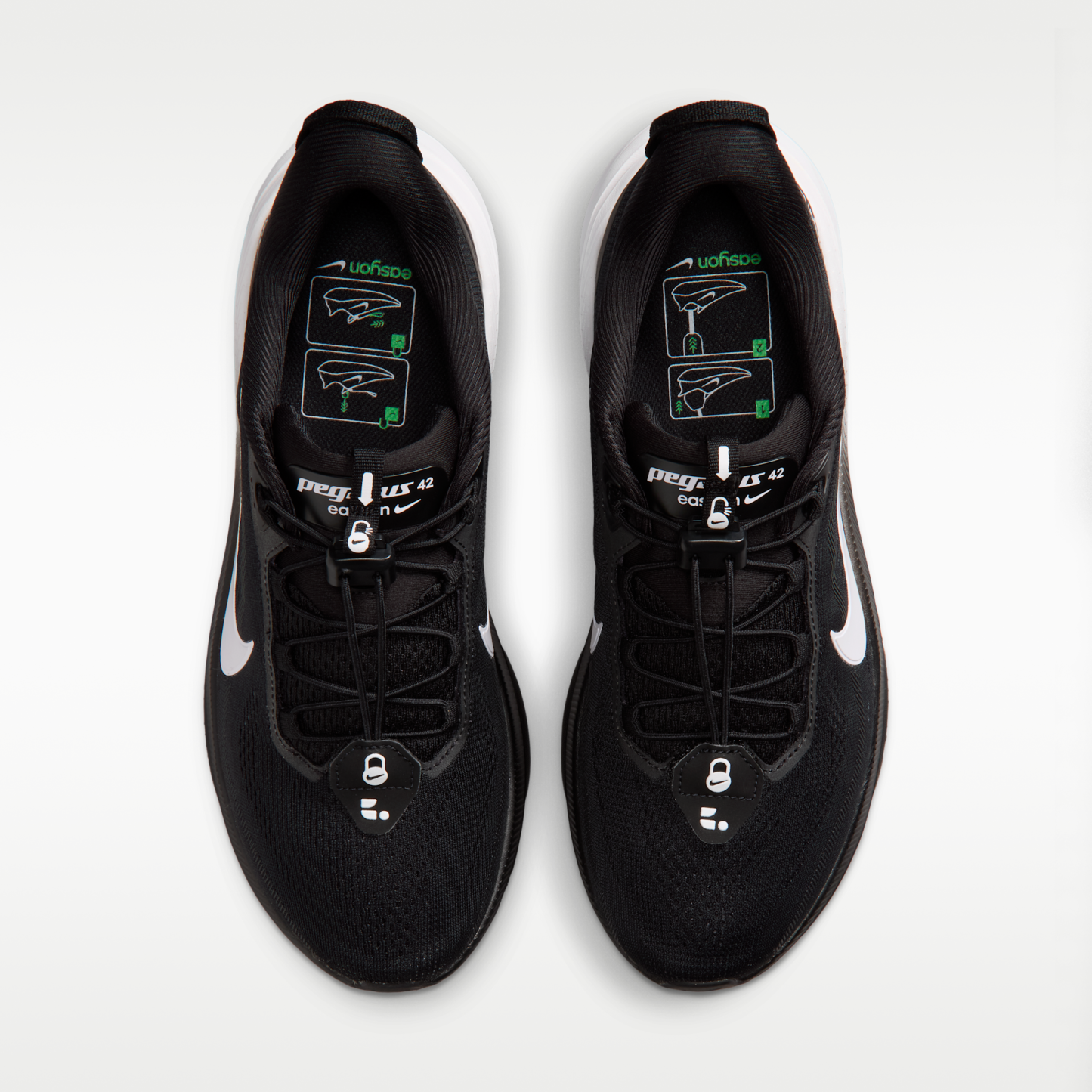 Nike Pegasus 42 EasyOn - Μαύρο/Dark Smoke Grey/Λευκό - 4