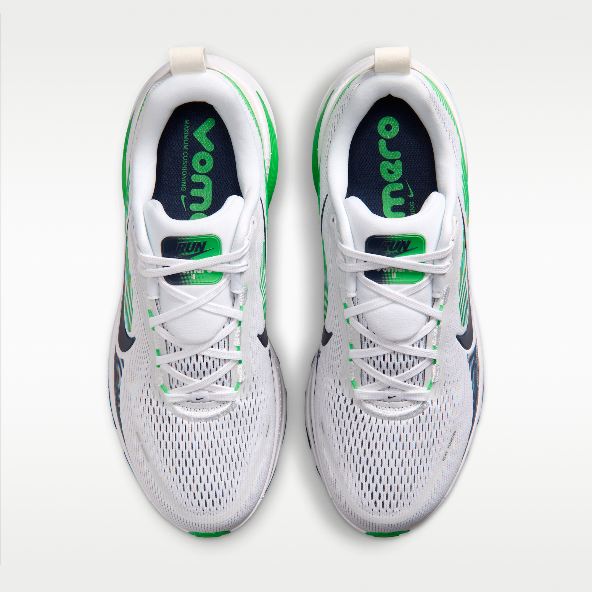 Nike Vomero 18 - Λευκό/Green Spark/Midnight Navy - 4