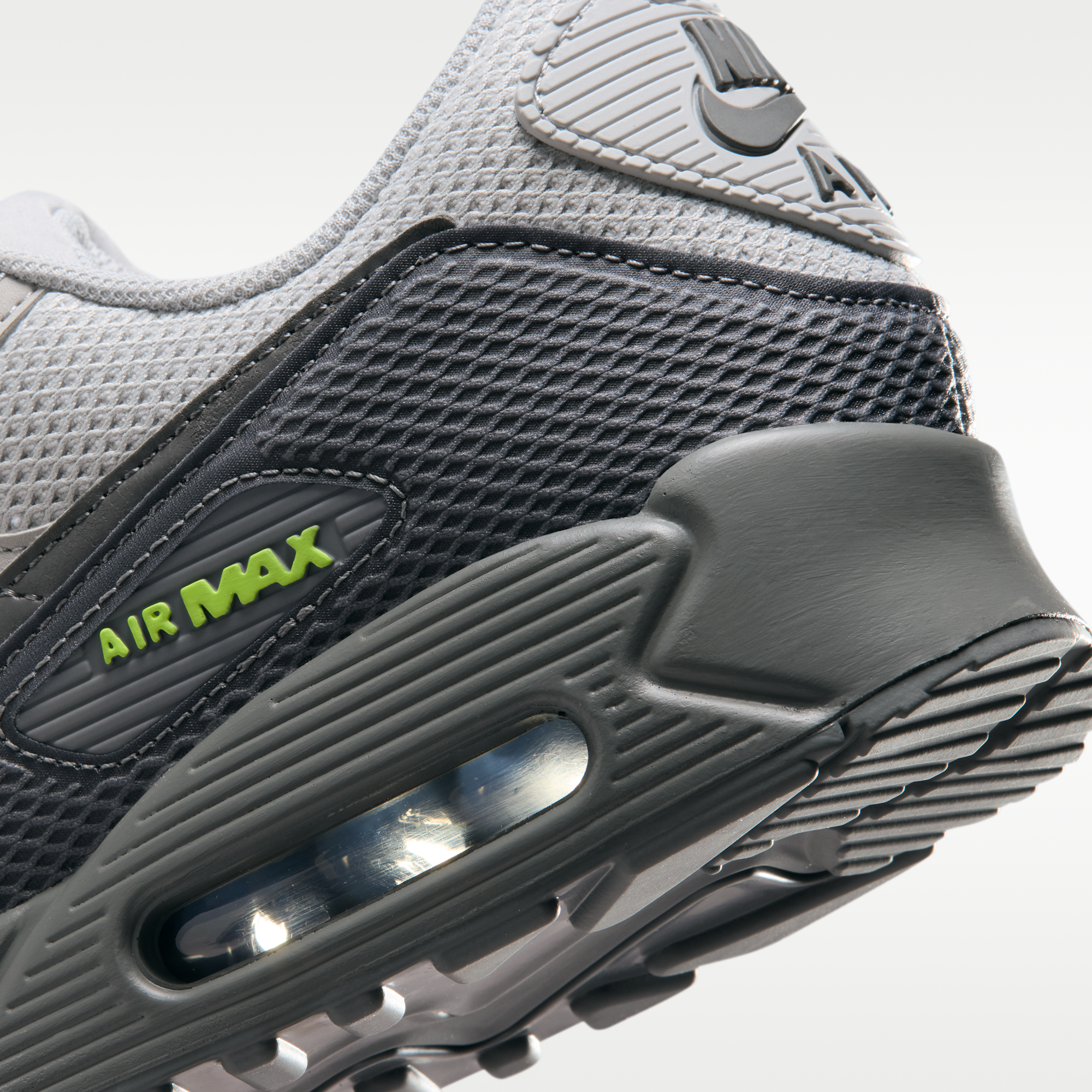 Nike Air Max 90 Premium - Light Smoke Grey/Smoke Grey/Volt/Iron Grey - 8