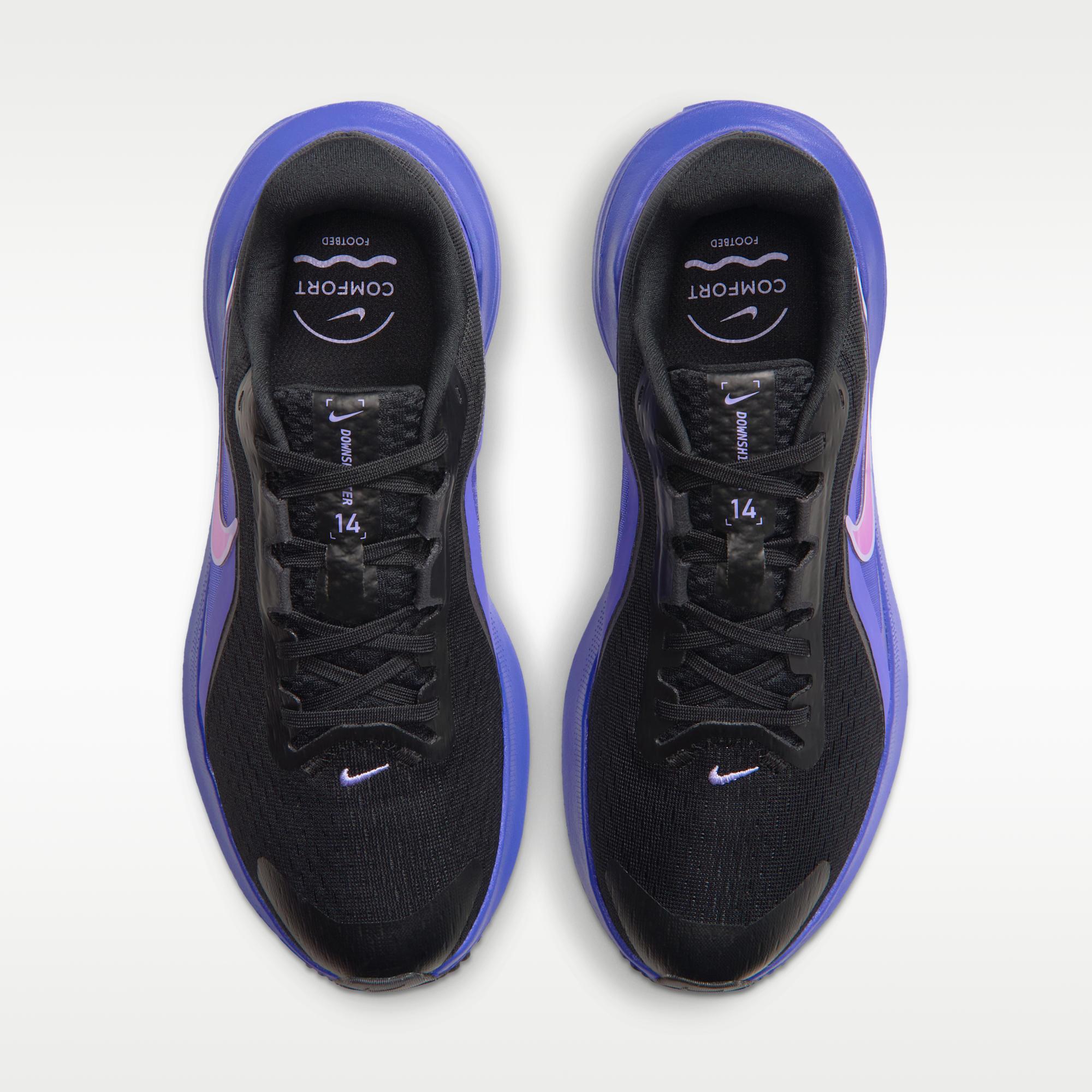 Nike Downshifter 14 - Μαύρο/Persian Violet/Gridiron/Vivid Purple - 4