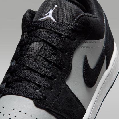 Air Jordan 1 Low - Μαύρο/Light Smoke Grey/Λευκό - 7