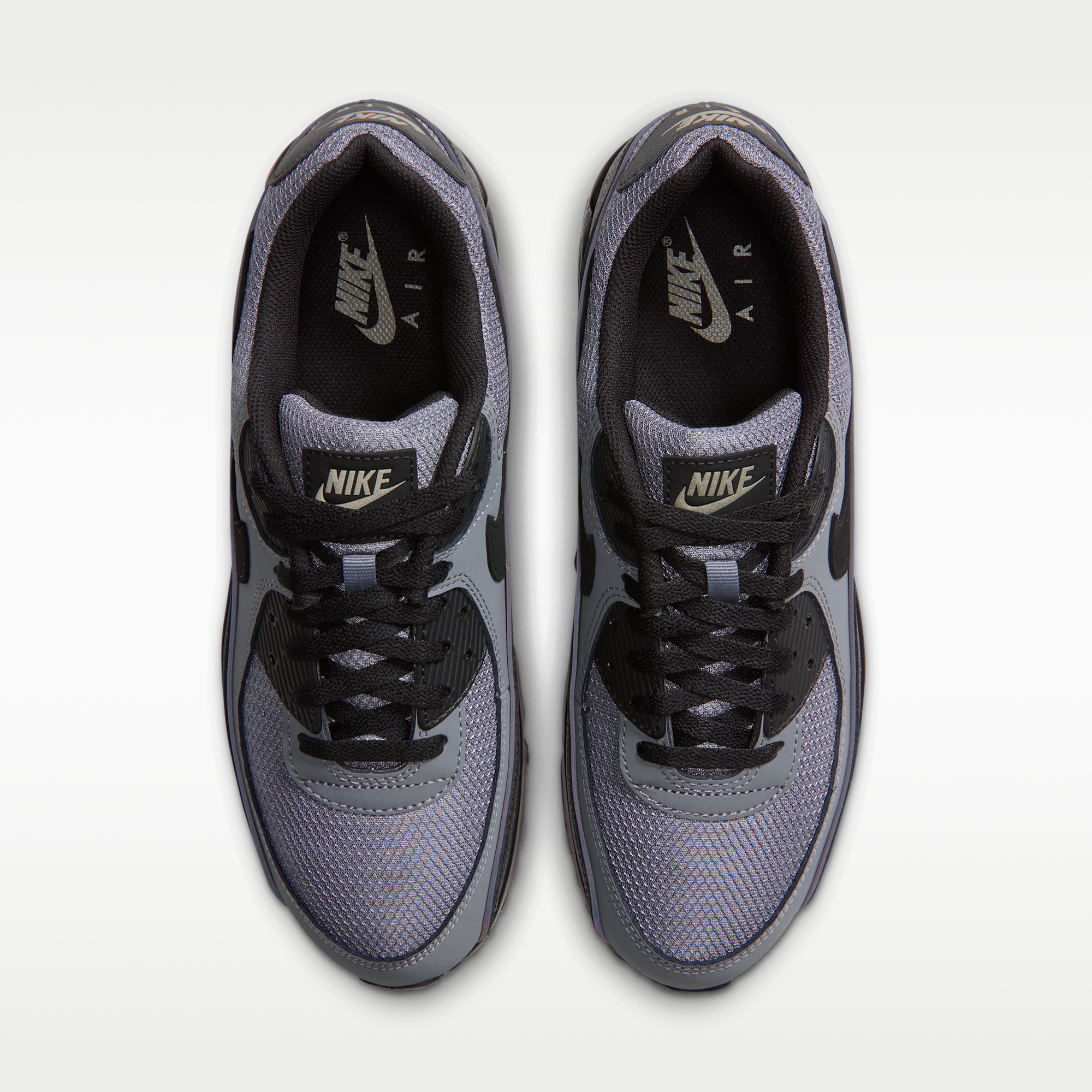 Nike Air Max 90 - Cool Grey/Light Army/Μαύρο - 4
