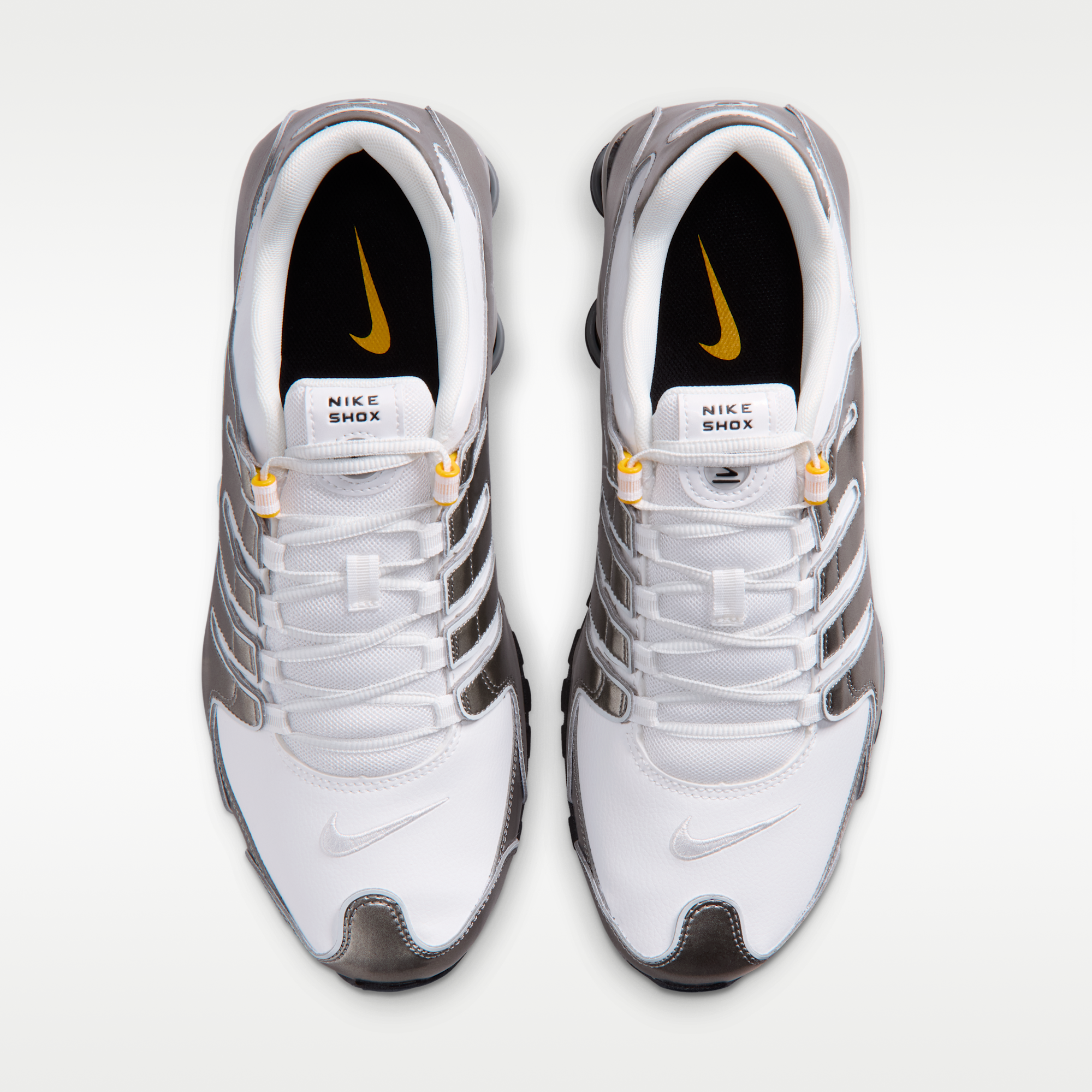 Nike Shox NZ - Summit White/Metallic Pewter/University Gold/Summit White - 4
