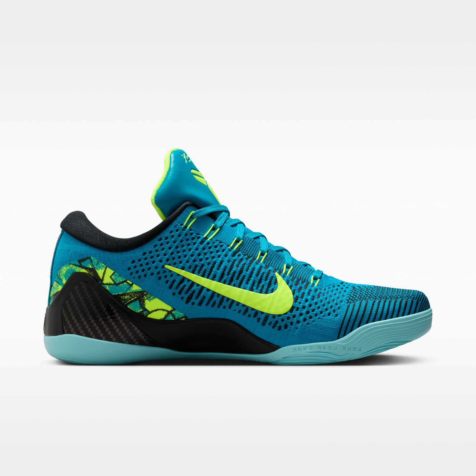 Kobe IX Elite Low Protro - Neo Turquoise/Volt - 3
