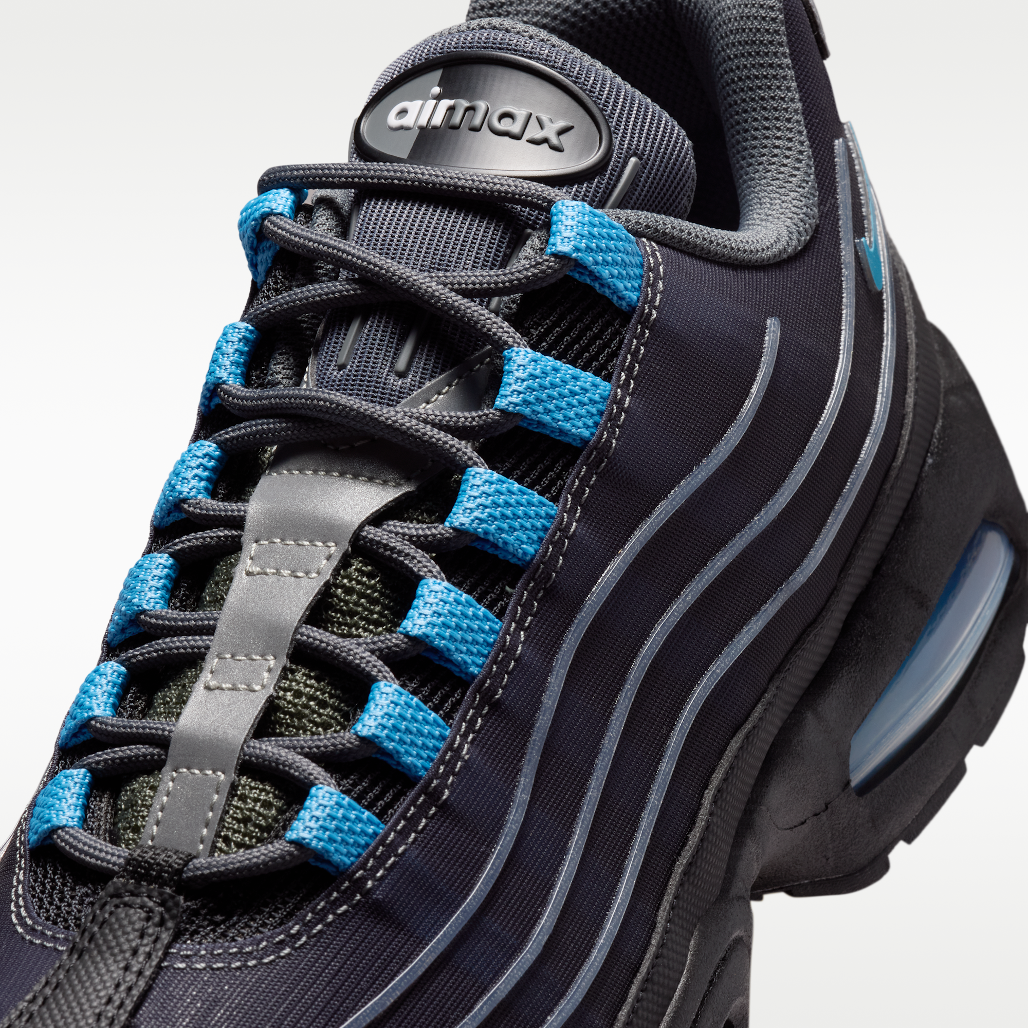 Nike Air Max 95 Big Bubble Tech - Μαύρο/Iron Grey/Metallic Silver/University Blue - 7