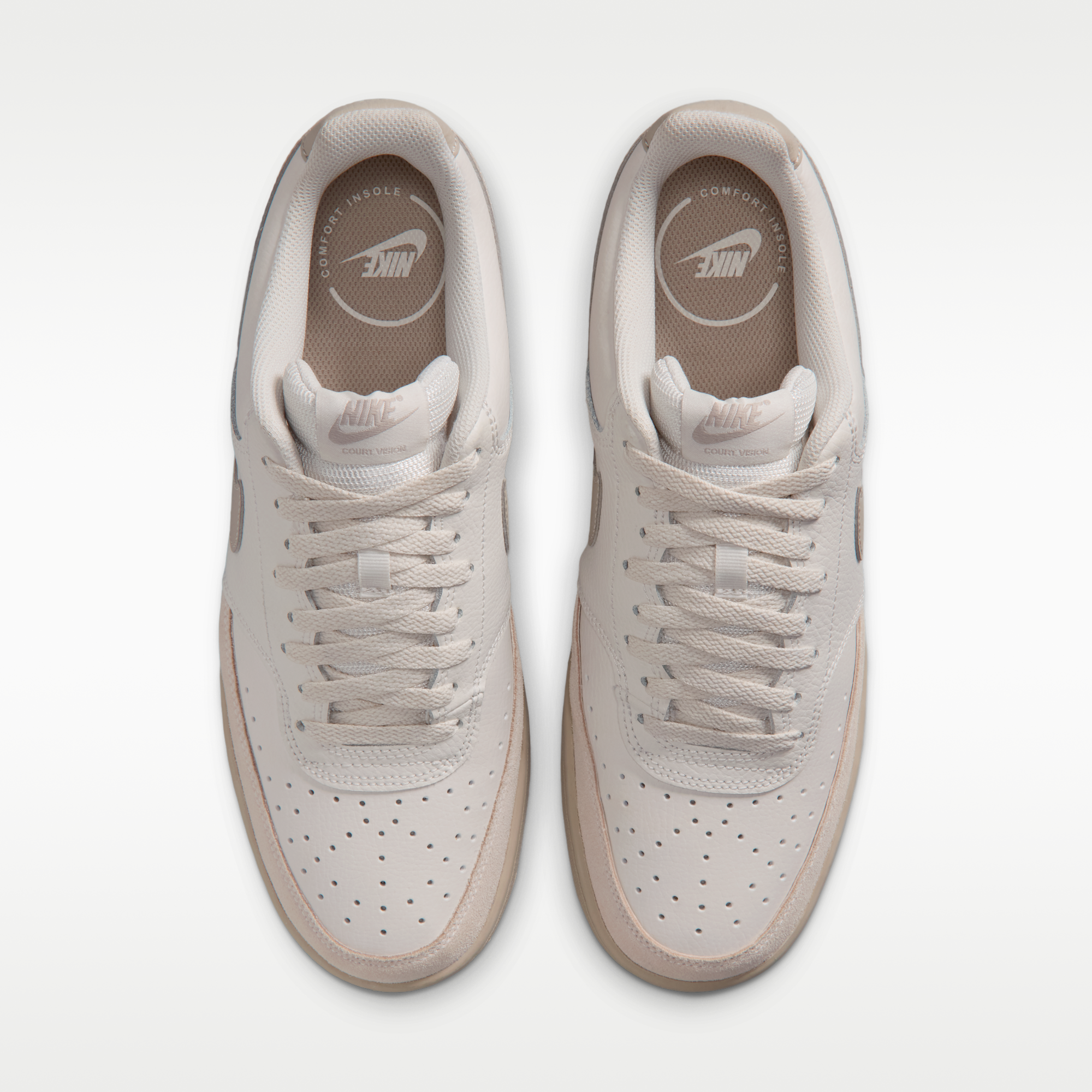 Nike Court Vision Low Suede - Phantom/Cream II - 4