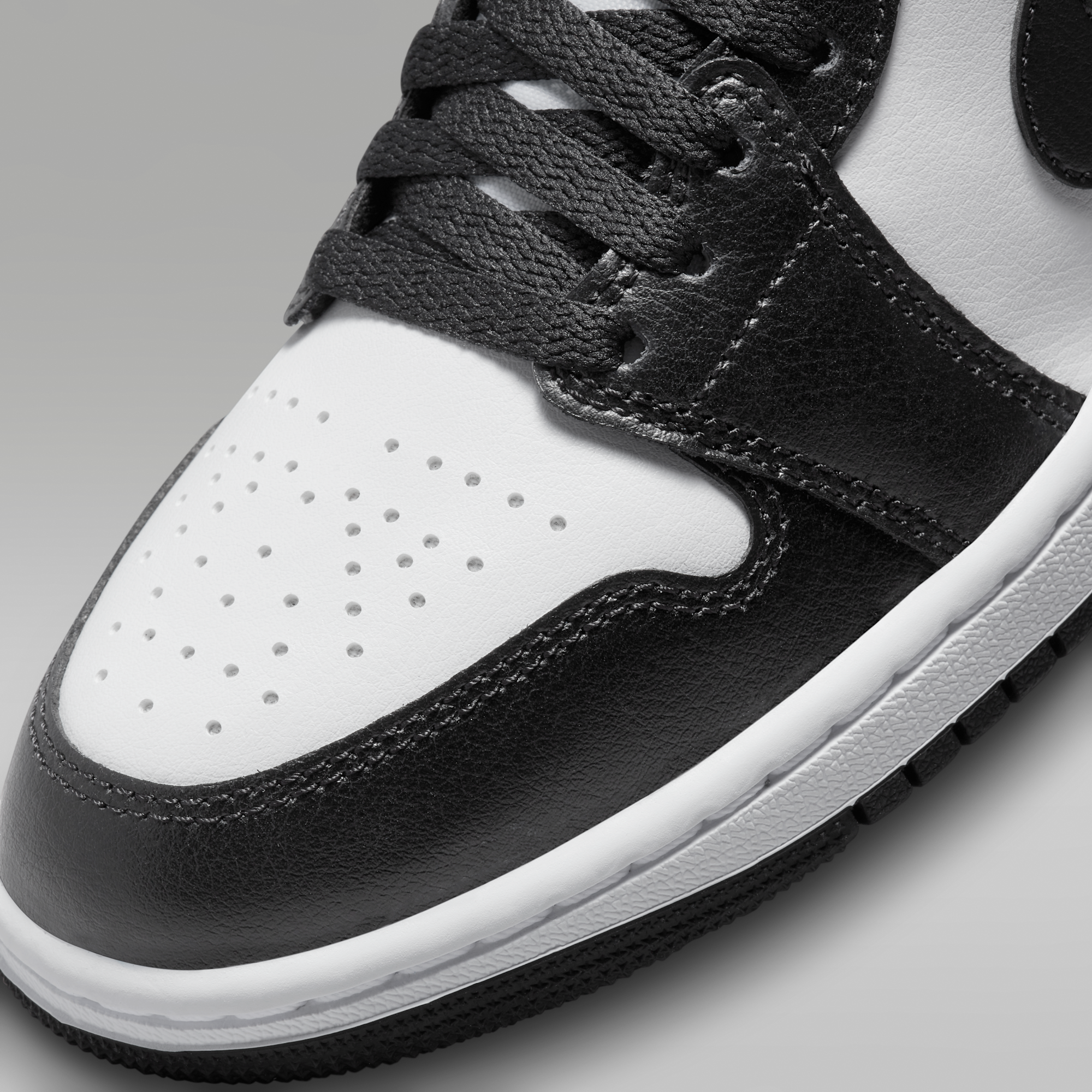Air Jordan 1 Mid - Λευκό/Λευκό/Μαύρο - 7