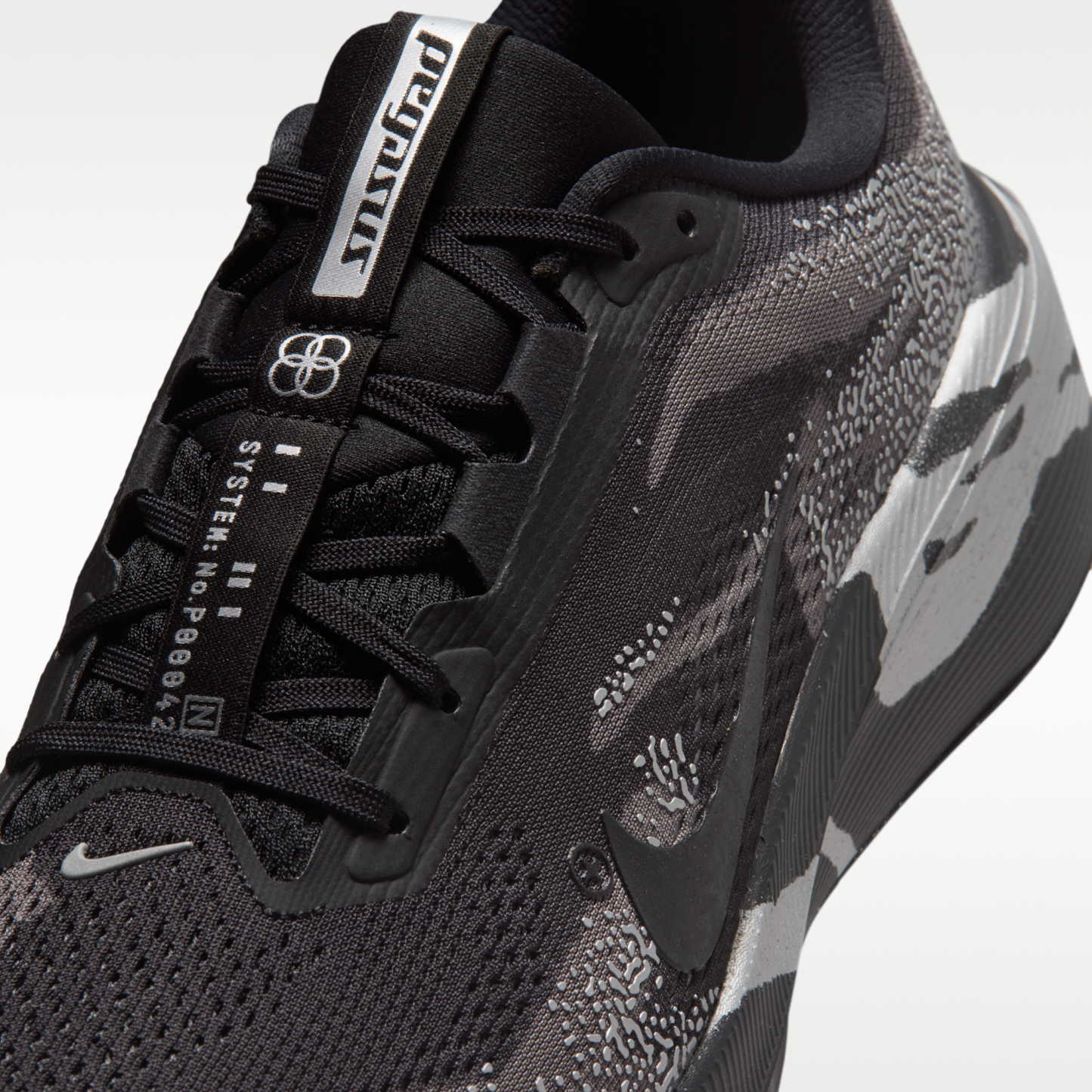 Nike Pegasus 42 - Μαύρο/Medium Ash/Metallic Silver/Μαύρο - 7
