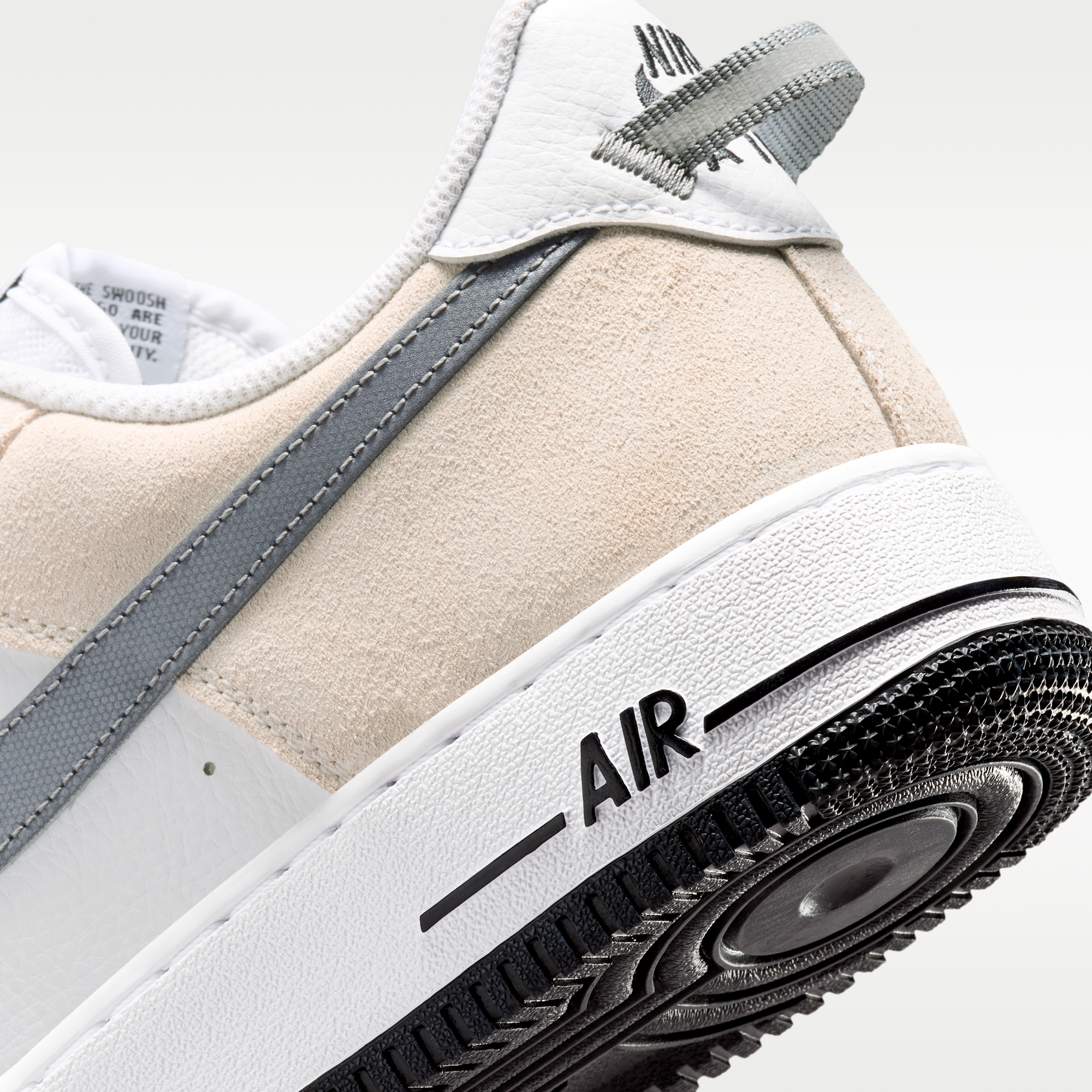 Nike Air Force 1 '07 LV8 - Λευκό/Μαύρο/Cool Grey/Metallic Cool Grey - 8