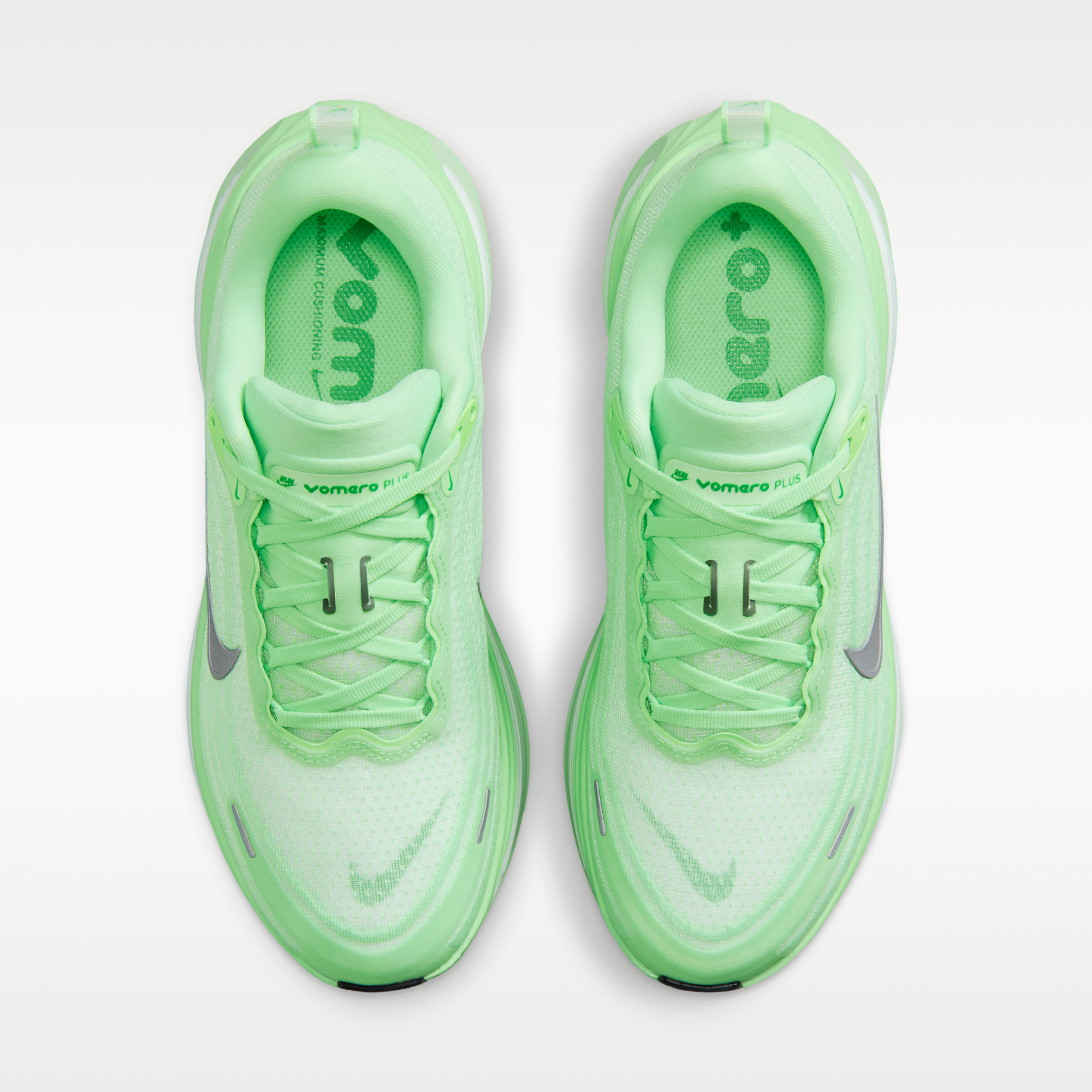 Nike Vomero Plus - Λευκό/Illusion Green/Cucumber Calm/Metallic Silver - 4
